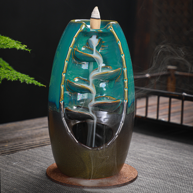 Home Fragrance Zen - Керамическая курильница с обратным потоком дыма,